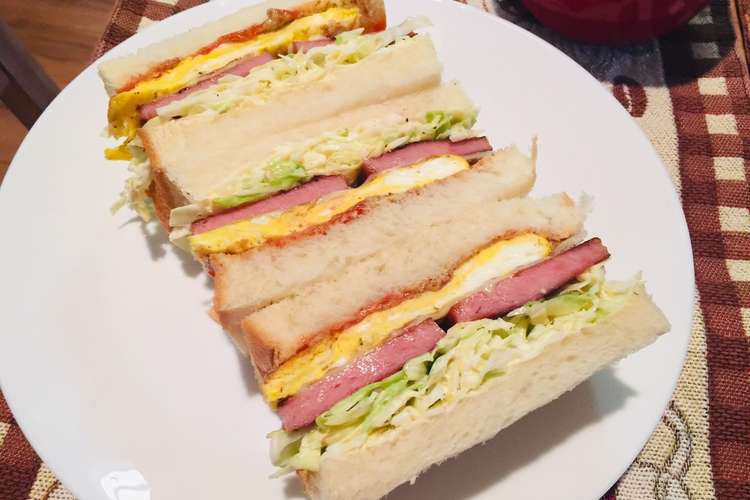 スパムの素朴なサンドイッチ レシピ 作り方 By Kanichko クックパッド