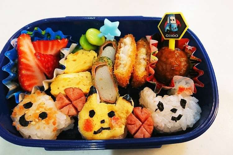 年少息子の幼稚園お弁当 ピカチュウ レシピ 作り方 By Tomoママ クックパッド