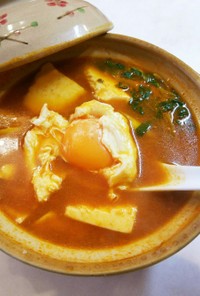 サッポロ一番みそラーメン豆腐チゲスープ風