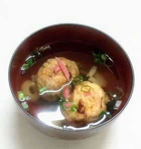 たこ焼きリメイク☆松茸のお吸い物で