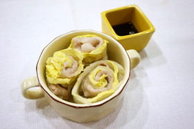 レンジで簡単 白菜と豚肉のミルフィーユ