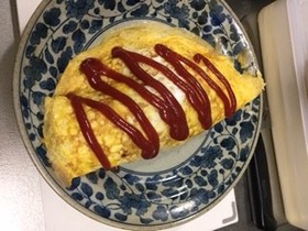 冷凍ご飯であっという間のオムライス