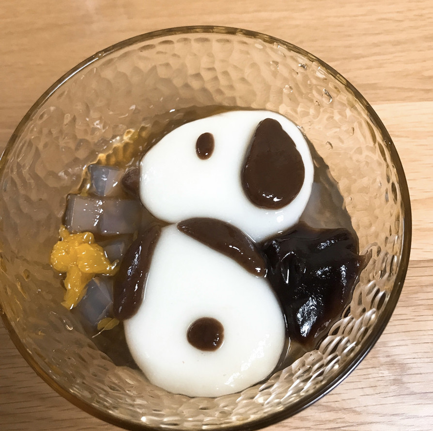 豆腐白玉団子とあんみつレシピ の画像