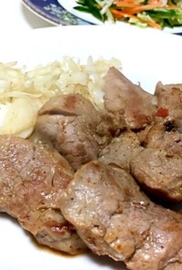 豚ヒレ肉の中華風ステーキ