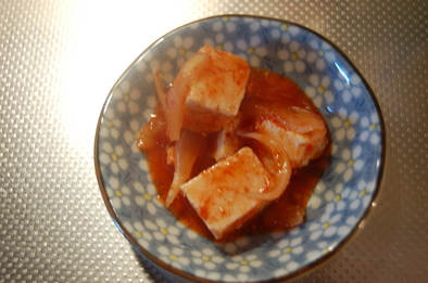 簡単！豆腐のキムチ漬けの写真