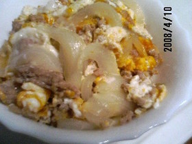 簡単!鶏挽肉で親子丼
