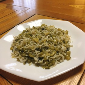野沢菜の漬物としらすの生ふりかけ