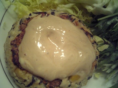 マヨソース豆腐ハンバーグの写真