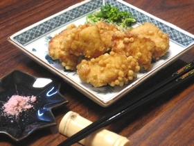 梅の香り♪あられde和風唐揚げ