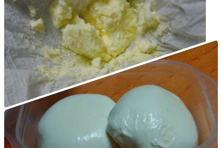 ノンホモ牛乳でバターとモッツァレラ レシピ 作り方 By Lapinounou クックパッド 簡単おいしいみんなのレシピが354万品
