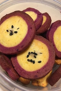 紫芋（とサツマイモ）の米粉クッキー