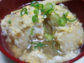 殻を破って親子再会♡揚げおにぎり茶漬け