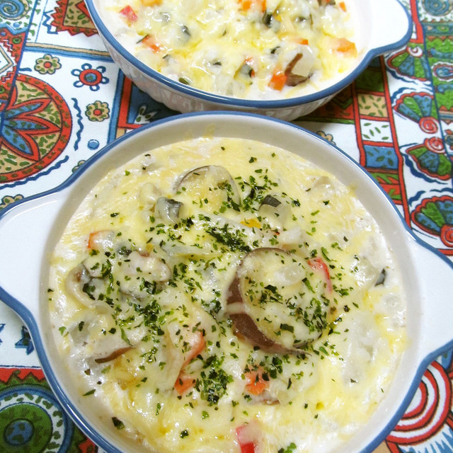 老人向け 野菜だらけの柔らかドリア レシピ 作り方 By がっしゅまま クックパッド