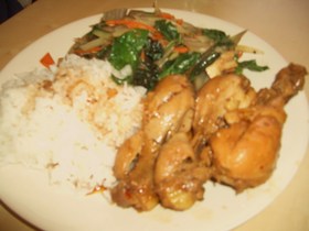 鶏肉の酢醤油チリソース煮!