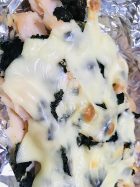 サラダチキンアレンジ★海苔紫蘇チーズ焼き