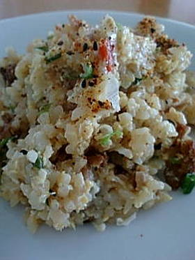 残った炊き込みごはんでリゾット風ランチ★