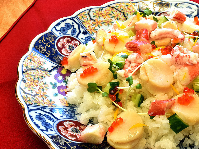おもてなしに！華やか海鮮ちらし寿司の画像