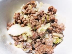 簡単★挽肉と白菜のあんかけ丼