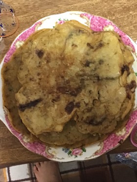 チョコとバナナのおいしいホットケーキ