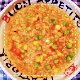 簡単リメイク!ラーメン残りスープリゾット
