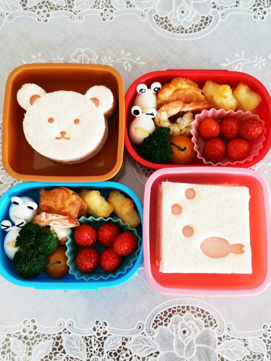 幼稚園(年中)双子のお弁当30の画像