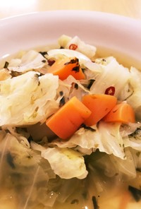 お茶漬けの素de野菜スープ