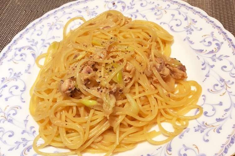 鮭水煮缶と長ネギのバター醤油パスタ レシピ 作り方 By ブンチョスキー クックパッド 簡単おいしいみんなのレシピが364万品
