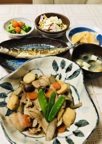 根野菜と豚バラ肉の生姜香る煮物