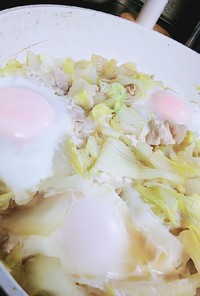 白菜と豚肉の卵とじ