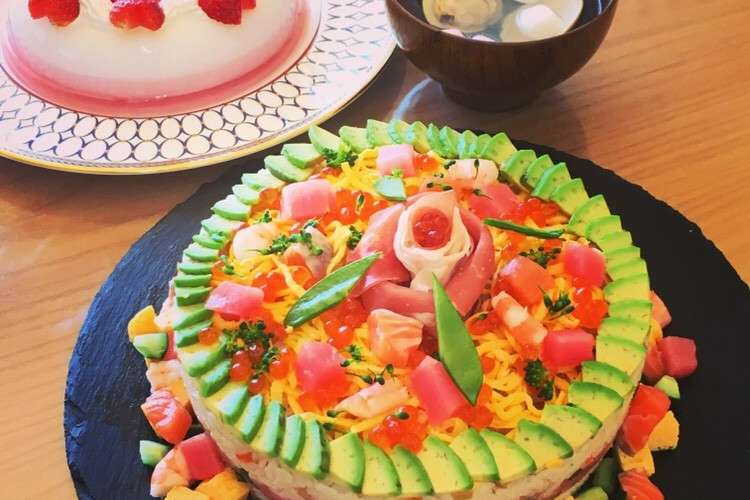 雛祭り 子供喜ぶ可愛いちらし寿司ケーキ レシピ 作り方 By Momo6458 クックパッド 簡単おいしいみんなのレシピが355万品