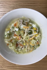 チーズ入り野菜スープ☆親子ランチ