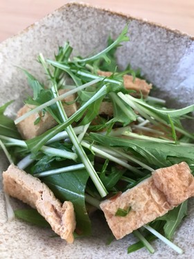 水菜と油揚げのサラダ