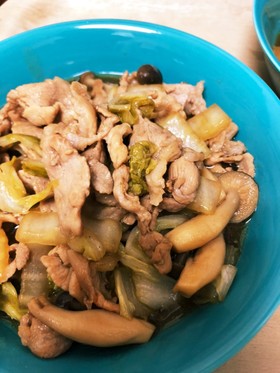 簡単すぎる!豚こま白菜ぽん酢炒め