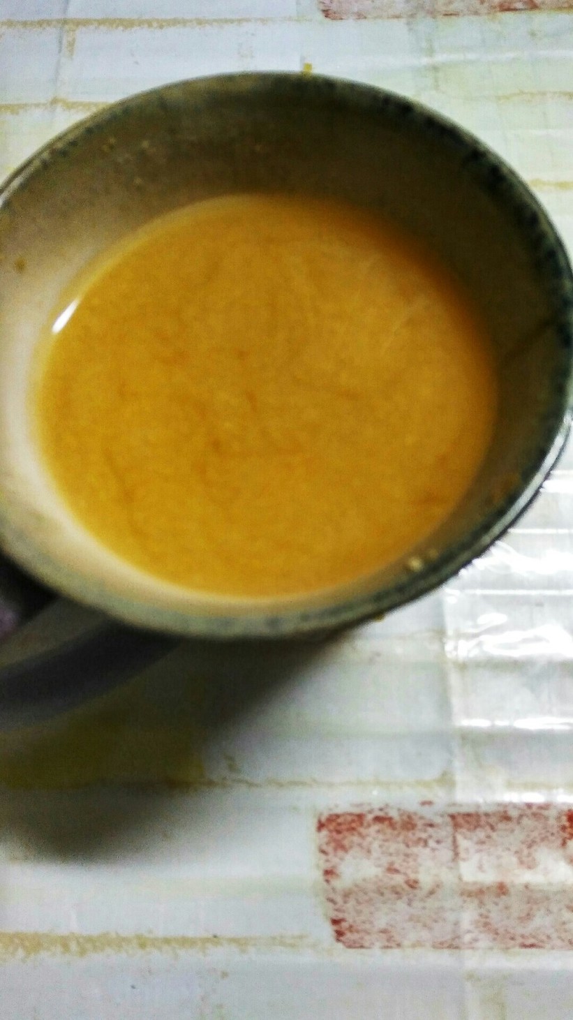 簡単にカップで味噌汁　離乳食の残りを利用の画像