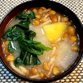 大根となめたけのお味噌汁
