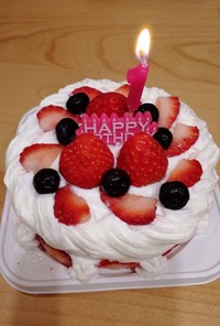 ☆時短簡単 イチゴの誕生日ケーキ☆