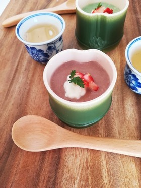 メンズも大好き◎5分で和風チョコプリン!