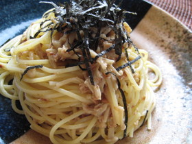 なめたけ柚子胡椒のパスタ