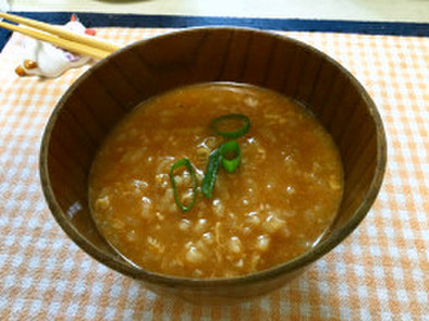 サッポロ一番　みそラーメンdeキムチ雑炊の写真