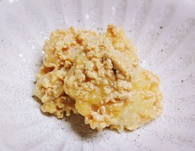 お餅にからめて~♪豆腐あん!(豆腐餅)