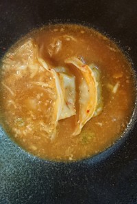 味噌ラーメン〆 キムチチーズ餃子☆