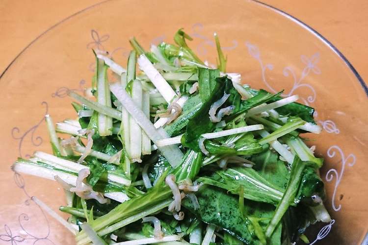 おつまみにも 水菜とちりめんのサラダ レシピ 作り方 By Sat Mi クックパッド 簡単おいしいみんなのレシピが352万品
