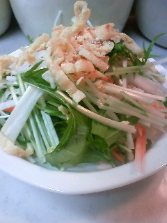 ハリハリカリカリ大根水菜お揚げサラダの画像