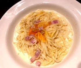 サッポロ一番でお変わり!和風カルボナーラ