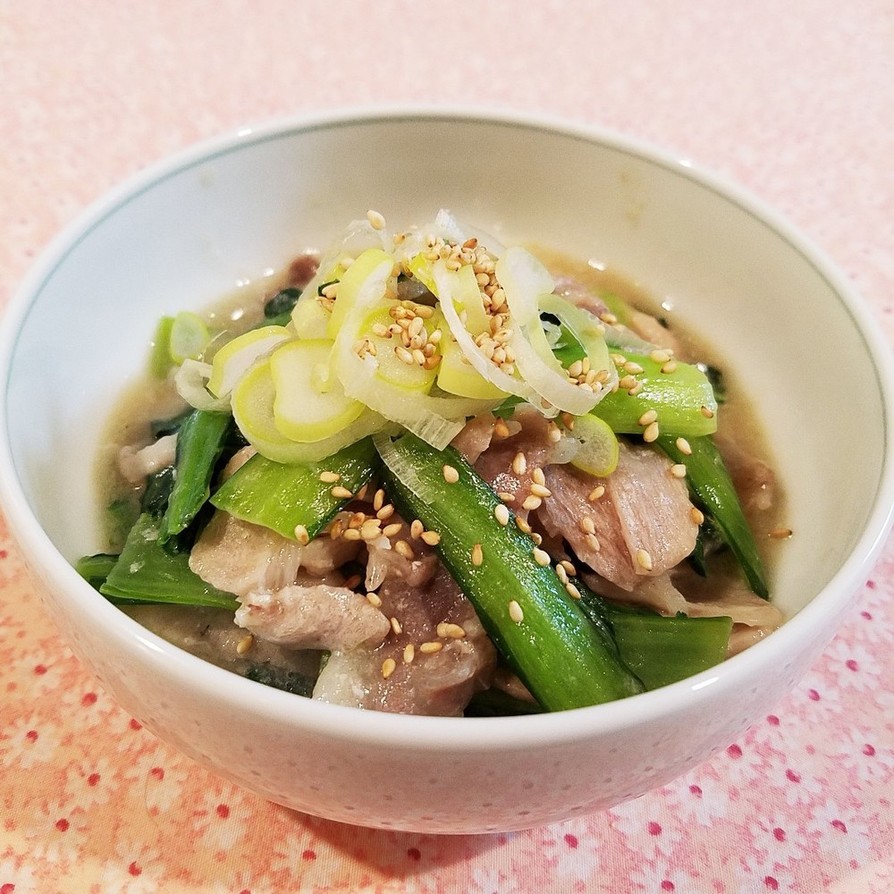 豚肉と小松菜の炒め煮♡の画像