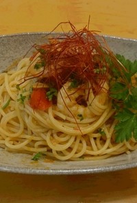 エビとタバスコのヒリヒリスパゲティー