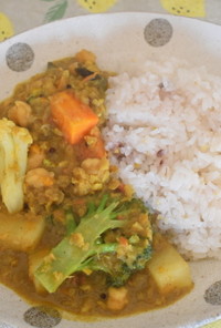 南インド家庭料理風・豆と野菜のカレー