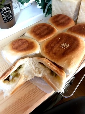 お焼き風☆野沢菜チーズパン