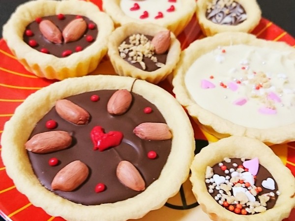 バレンタインに☆簡単可愛いチョコタルト