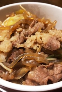 簡単 絶品牛丼 糸こんにゃく入り